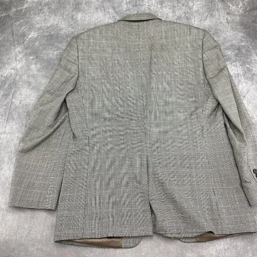 Lauren Ralph Lauren Blazer Men 40R‎ Purple Tan Prince Edward Plaid Silk Wool